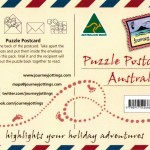 Puzzle Postcard backing card Australia Postcard