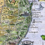 East Coast Puzzle Postcard East Coast Australia Postcard