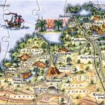 Kimberleys postcard map, Australia Kimberleys postcard map, Australia