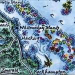 MAUS #04 Whitsunday Islands Map Magnet Whitsunday Islands Australia map magnet