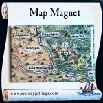 MAUS #14 Outback Queensland Map Magnet on backing card Outback Queensland Map Magnet on backing card