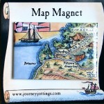 Broome, Western Australia Map Magnet on backing card