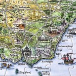 South East Australia Postcard jigsaw puzzle Australia map postcard