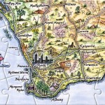 SW Western Australia map postcard Western Australia map postcard