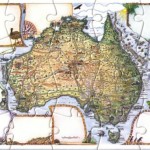 Waltzing Matilda Australia Jigsaw Puzzle Postcard Waltzing Matilda Australia Jigsaw Puzzle Postcard