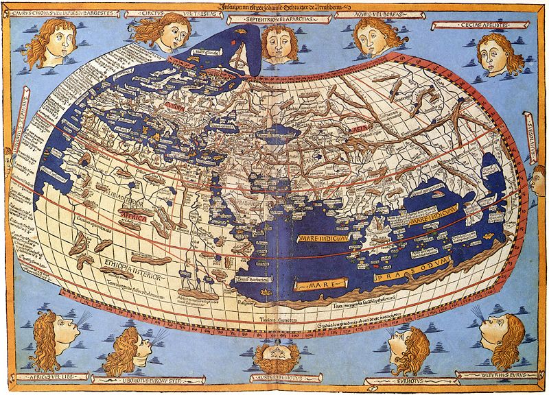 Woodcut of Ptolemy map by Johane Schnitze 1482