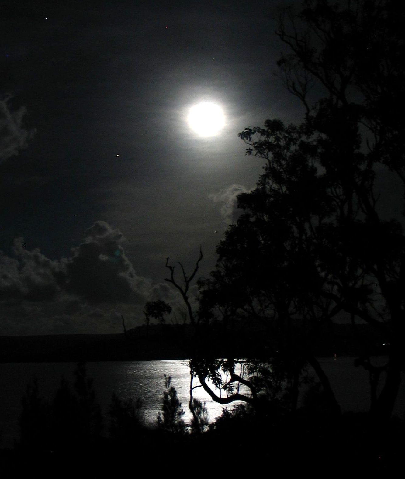 Moon over Moreton Bay