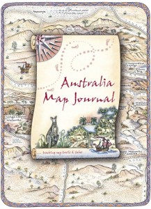 Australia Map Journal Travel Wallet