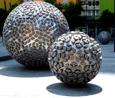 Spheres of Steam, street sculpture, Casino Brisbane