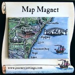 Sydney Map Magnet Australia on backing card