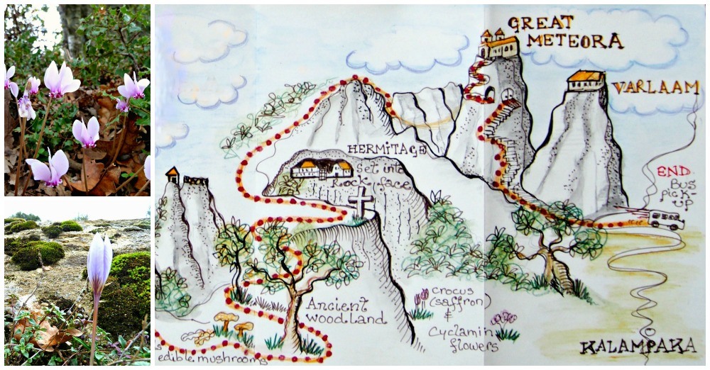 Pictorial story map Meteora