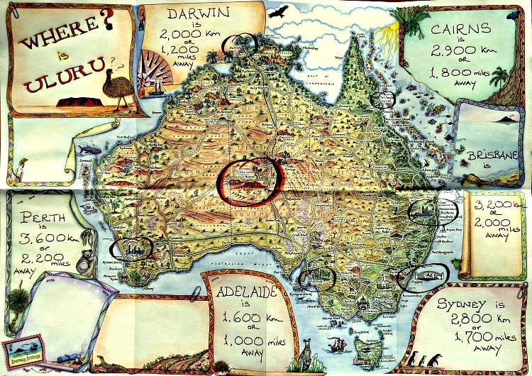 Where is Uluru on a map